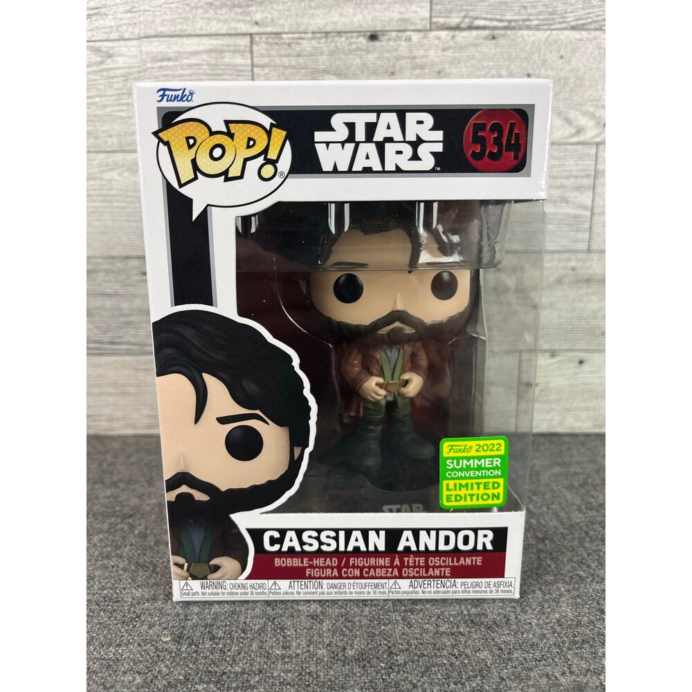 FUNKO POP STAR Wars Cassian Andor Vinyl Figure 534 Summer Convention Exclusv Box